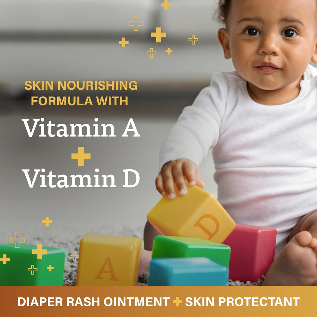 Original Diaper Rash Ointment - Prevents & Protects Diaper Rash - Moisturizing Skin Protectant with Vitamins a & D - Healing Skin Ointment for Dry and Cracked Skin - 16Oz 2 Pack