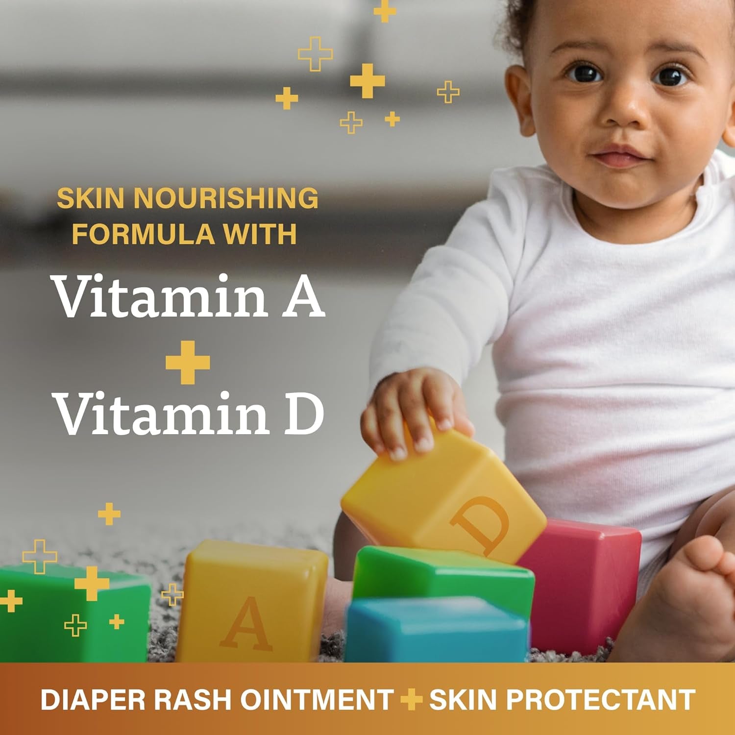 Original Diaper Rash Ointment - Prevents & Protects Diaper Rash - Moisturizing Skin Protectant with Vitamins a & D - Healing Skin Ointment for Dry and Cracked Skin - 16Oz 2 Pack