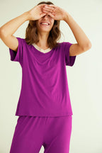 Women'S Sleepwear Tops with Capri Pants Pajama Sets