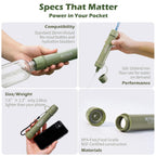 Survival Water Filter Straw - Portable Personal Water Purifier for Hiking, Camping & Bug Out Bag | Tactical Emergency Preparedness Gear, Wilderness Backpacking & Life Saving Equipment(2, Green)