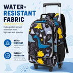 3PCS Rolling Backpack for Girls Boys, Kids Roller Wheels Bookbag, Wheeled School Bag with Lunch Bag