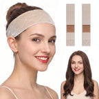 10 Pcs Wig Grip Band - Velvet Wig Grips | Adjustable Headband No Slip Edge Saver Stay Put for Women (Beige)