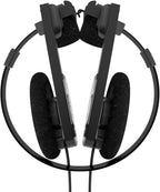 Porta Pro Black Retro 80S Style On-Ear Headphones, Wired 3.5Mm Plug | Collapsible Design, Soft Case Included, Audiophile