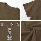 Men'S King Chess Shirt Graphic Tees Designer Printed T Shirts for Men Urban Letter T-Shirt Streetwear