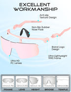 Sports Sunglasses for Men Women: UV400 Protection Running Sunglasses Wrap around Glasses for Cycling Baseball Fishing