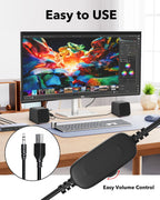 Computer Speakers for Desktop Pc,Desktop Speakers,Small Computer Speakers USB Powered 3.5Mm Aux Speaker