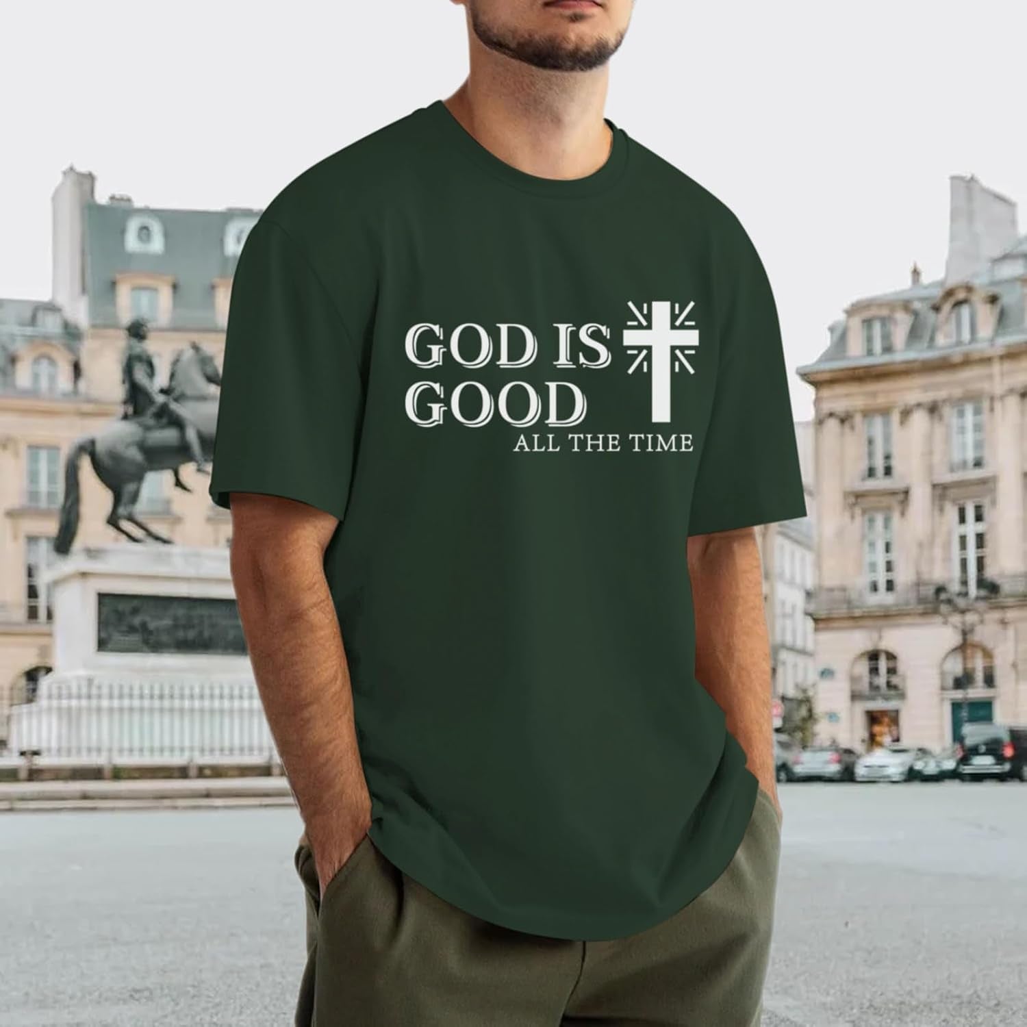 God Is Good Shirt Christian Jesus Cross T Shirts for Men Religious Faith Inspirational Vintage Oversized Graphic Tees