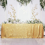 Sequin Tablecloth, 60X102 Inch Gold Rectangle Glitter Table Cover for Cake Dessert Exhibition Party Birthday Events