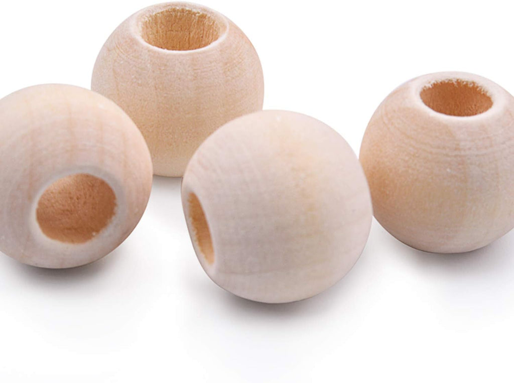 200 Pieces Wooden Beads, Natural round Wood Loose Beads Wood Spacer 10Mm Diameter and 3Mm Hole