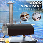 Outdoor 16Inch Pizza Oven Propane & Wood Fired Stainless Steel Pizza Grill