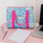 Lilly Pulitzer Insulated Lunch Bag, Cabana Cocktail | Cute Lunch Cooler Tote for Women, Mini Cooler with Zipper Closure, Exterior Pocket, Flat Base, and Handle Straps