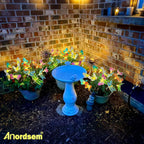 Solar Garden Lights Outdoor: 8 Removable Optical Fiber Dragonflies 2 Pack - Waterproof Fun Animal Decoration for Yard Patio Path - Gardening Gifts for Garden Lovers over 30