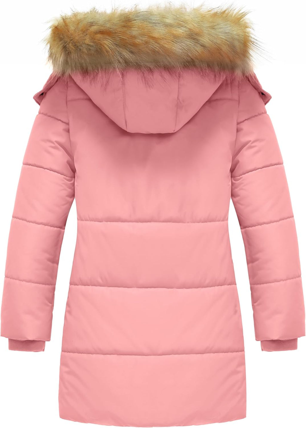Girls' Waterproof Winter Coat Long Puffer Jacket Warm Parka Hooded | 5000Mm Waterproof,Removable Faux Fur Hood,Fleece-Linning,Snap Pockets,Machine Washable