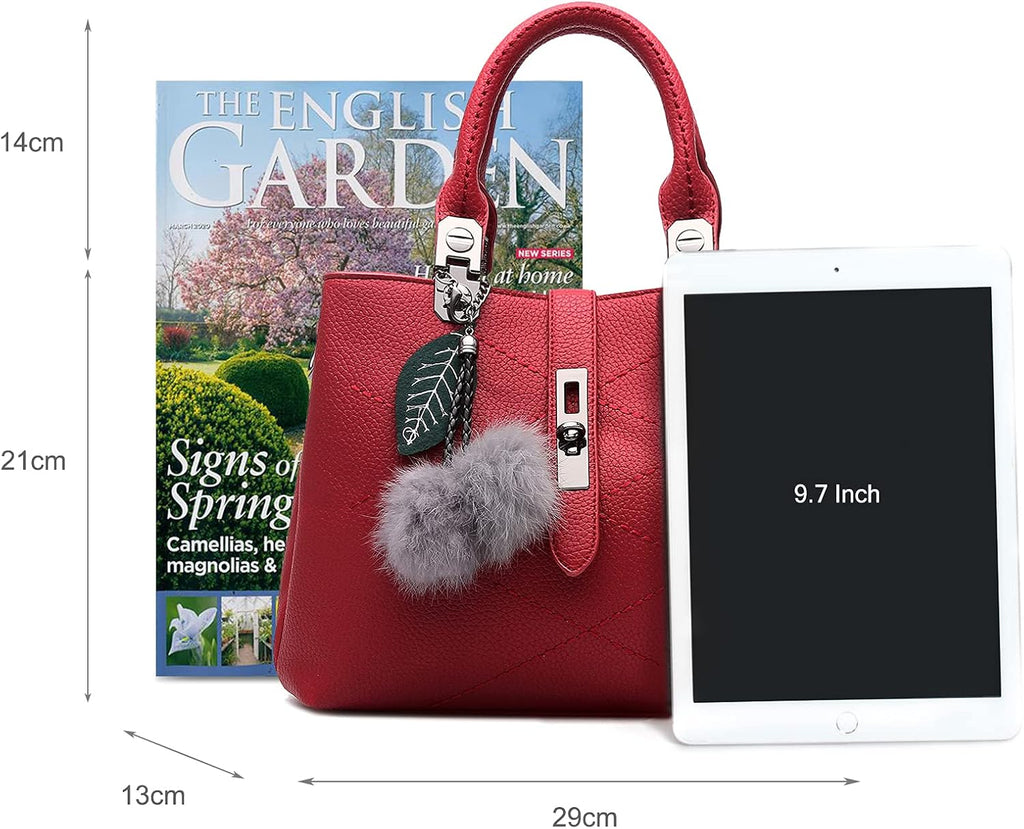 2026 Women Handbags Fashion Ladies Shoulder Handbags Tote Bag Top Handle Bag Waterproof PU Leather Bag