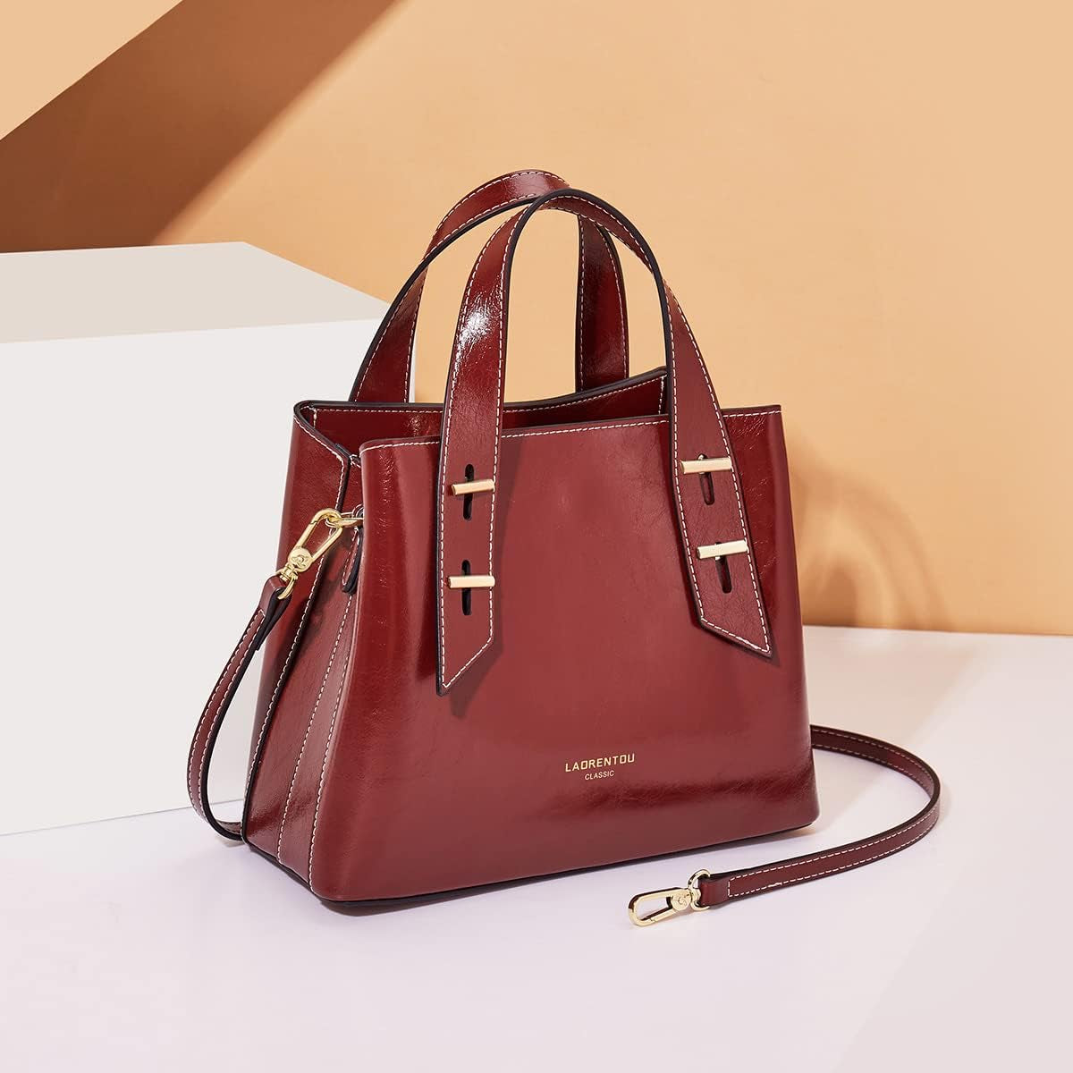 Women Crossbody Handbags Genuine Leather Satchel Handbags for Women Top-Handle Shoulder Tote Purses