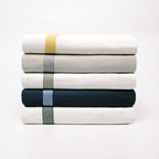 Miller Cotton 300 TC Duvet Cover Set, Soft Comforter Covers, Bedroom Essentials, Coastal Striped, Includes 1 Duvet Cover with Button Closure, 2 Pillow Shams, Full/Queen, Navy Blue - Navy Blue