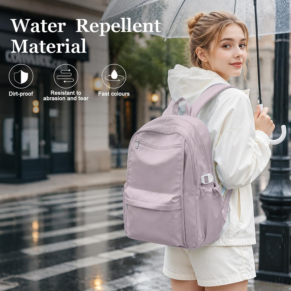 School Backpack for Teen Girls Lightweight College Backpack Women Travel Backpacks Waterproof High School Bookbag for Men Classic Casual Daypacks(Purple)