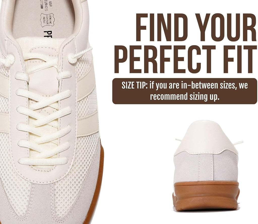 Sneakers for Men - 100% Genuine Leather Mens Casual Shoes Memory Foam Insole Mens Sneakers - Non Slip Outsole Dress Sneakers Men (HIS VERDY)
