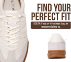 Sneakers for Men - 100% Genuine Leather Mens Casual Shoes Memory Foam Insole Mens Sneakers - Non Slip Outsole Dress Sneakers Men (HIS VERDY)