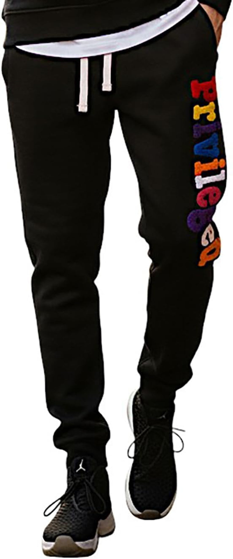 Mens Premium Hip Hop Fashion Pockets Fleece Pants