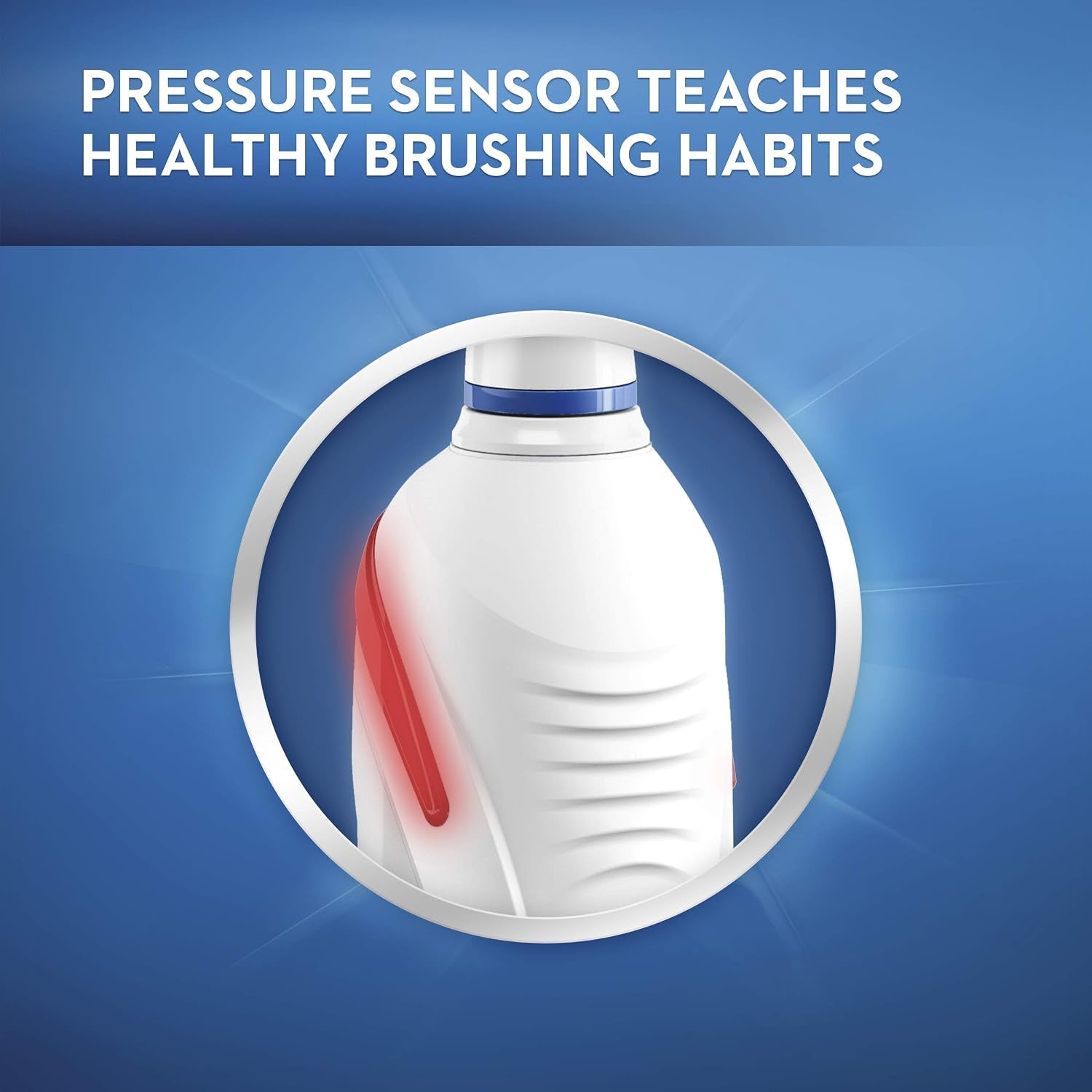 Kids Electric Toothbrush with Coaching Pressure Sensor and Timer, Rechargeable Toothbrush with Brush Head, Sparkle & Shine