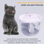 Cat Water Fountain, 2.4L/2.5QT Capacity, White | Ultra Silent Pet Drinking Fountain for Cats and Small Dogs, Indoor Water Fountain, with Replacement Filters