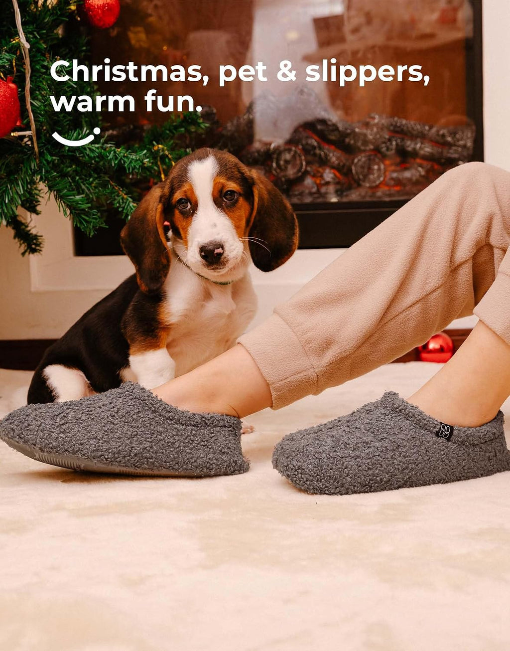 Women'S Fuzzy Curly Fur Fleece Lining Memory Foam Loafer Slippers | Non-Slip,Indoor and Outdoor,Machine-Washable,Warm,Bedroom
