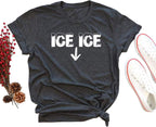 Ice Ice Baby Maternity T-Shirt Women Pregnancy Announcement Shirt Funny Cute Letter Print Pregnant Mom Tee Tops