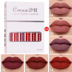 6 Boxes Of Matte Non-stick Cup Waterproof Lipstick Long Lasting Lip Gloss - Lincoln Values