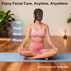 Red Light Therapy Mask for Face, Black | LED Face Mask Light Therapy, 3 Modes, Remote, Timing Function