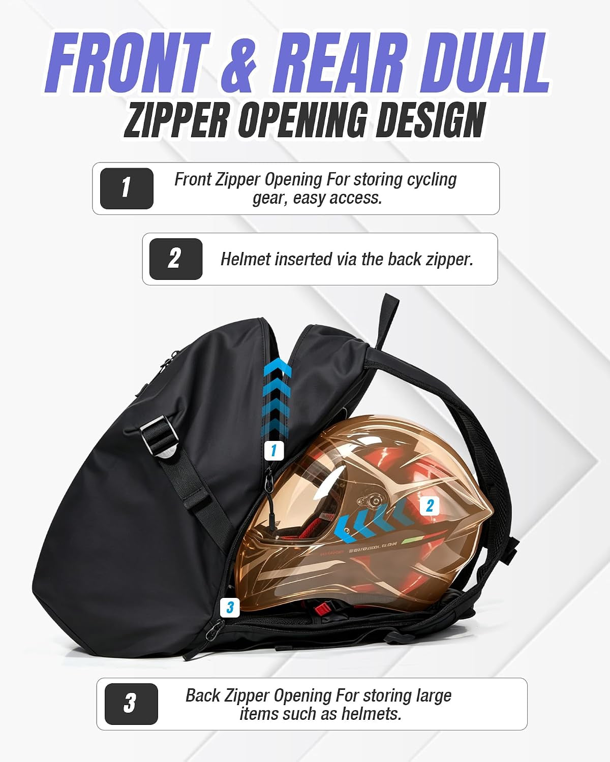 Motorcycle Backpack, Motorcycle Backpacks for Men and Women, Waterproof Motorcycle Backpacks, Helmet Bag Bookbag for Riding, Large