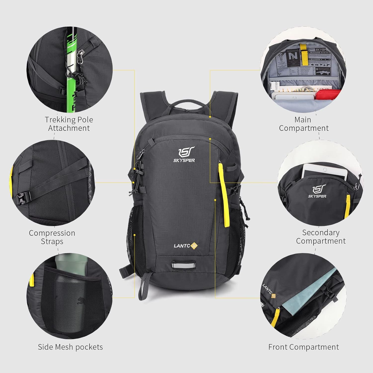 Small Hiking Backpack, 20L Lightweight Travel Backpacks Hiking Daypack for Women Men