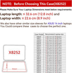 Hard Sleeve Case Compatible for 14 Inch ASUS Vivobook 14X/Flip14/S 14Flip, for Zenbook Duo 14, for Chromebook Flip CX3, for ASUS L410/ROG Zephyrus G14 Bag (X8252)
