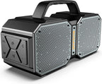 Bluetooth Speaker, Shock Portable Bluetooth Speaker, Bluetooth 5.3, Waterproof, Wireless Speakers, 60W Super Power, Outdoor Speaker, Black(New Model)