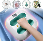 Heat Press Machine - Portable & Compact Heat Transfer Machine, Suitable for T-Shirts, Bags, Pillows, Fuse Beads, Clothing Sublimation and HTV Vinyl Printing, 9"X9" Teal