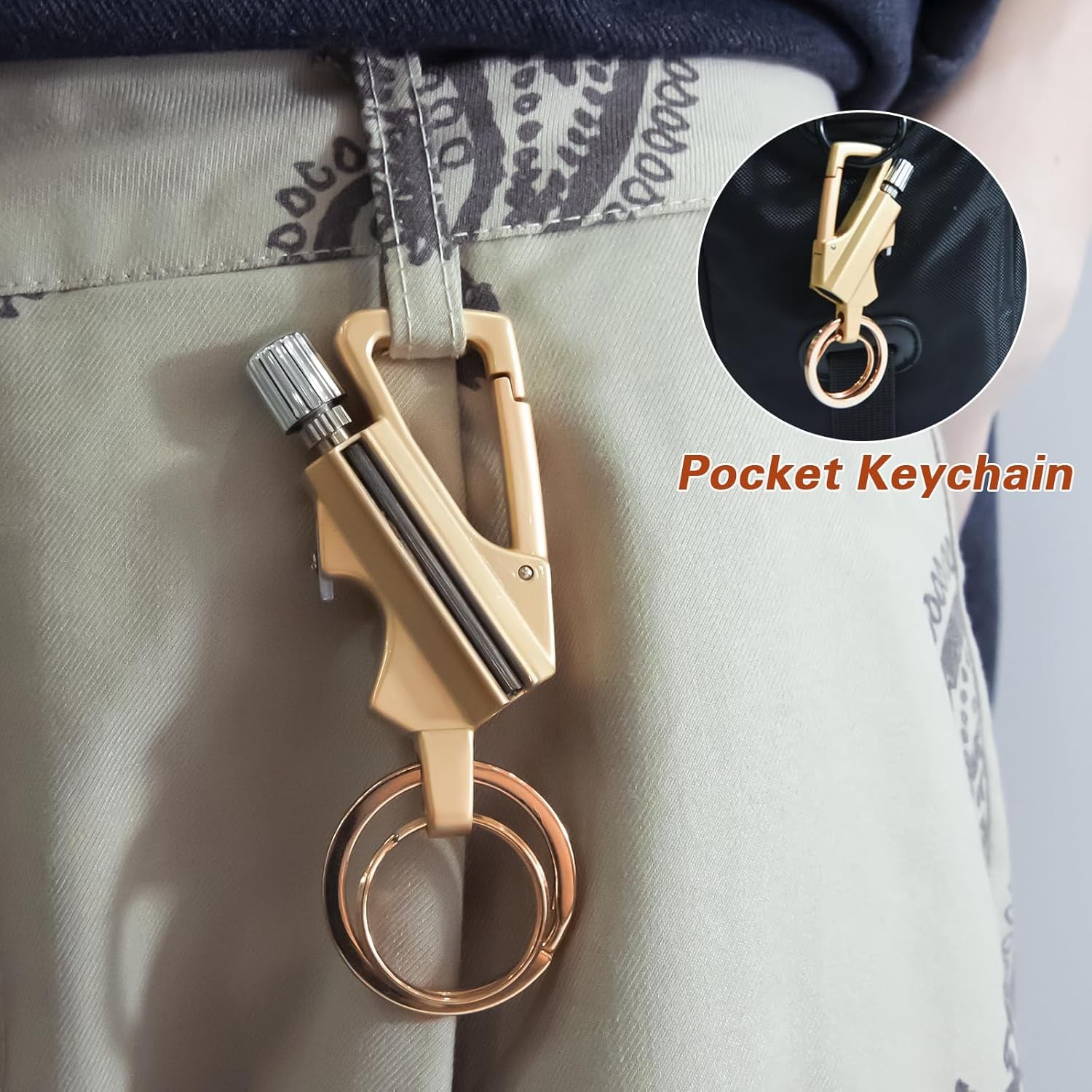 2 Pack Permanent Match Infinity Lighter, Permanent Match Infinity Lighter with Multitool Keychain Bottle Opener, Keychain Multitool for Camping & Hiking, Gift for Man