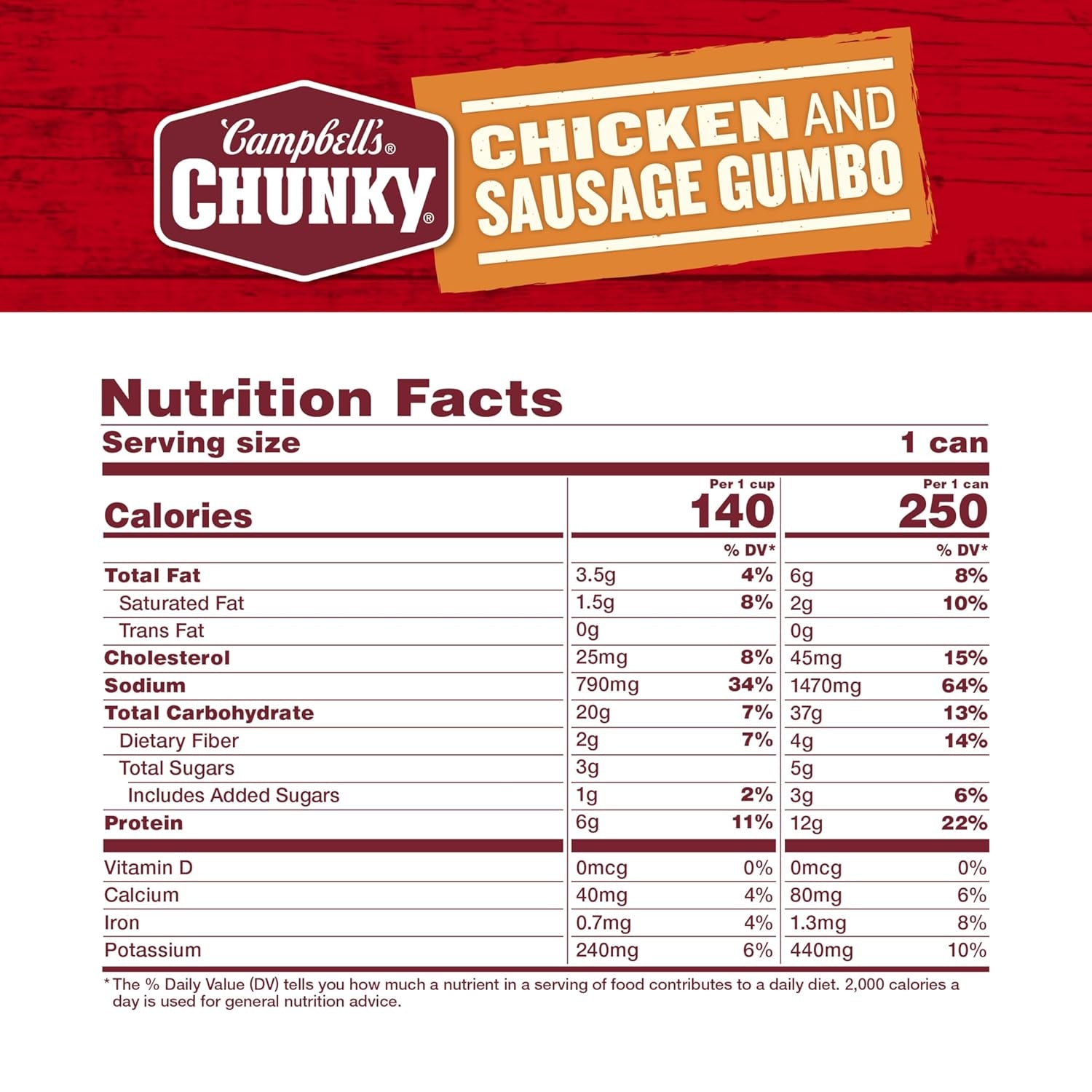 Soup, Chicken and Sausage Gumbo, 16.1 Oz Can (Case of 8)