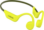 Bone Conduction Headphones Bluetooth 5.4, Open Ear Headphones with Mic, Wireless, 10H Playtime, IPX5 Waterproof Sports Headphones (Yellow)