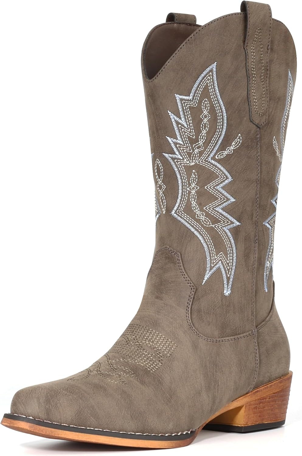 Cowboy Boots for Women Western Boots Cowgirl Boots Pull on Pointy Toe Mid Calf Boots