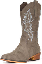 Cowboy Boots for Women Western Boots Cowgirl Boots Pull on Pointy Toe Mid Calf Boots
