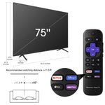 75" Class 4K UHD LED LCD Roku Smart TV HDR R6 Series 75R6E4