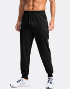 Men'S Joggers with Zipper Pockets Lightweight Athletic Workout Pants Quick Dry Sweatpants for Men Running Hiking