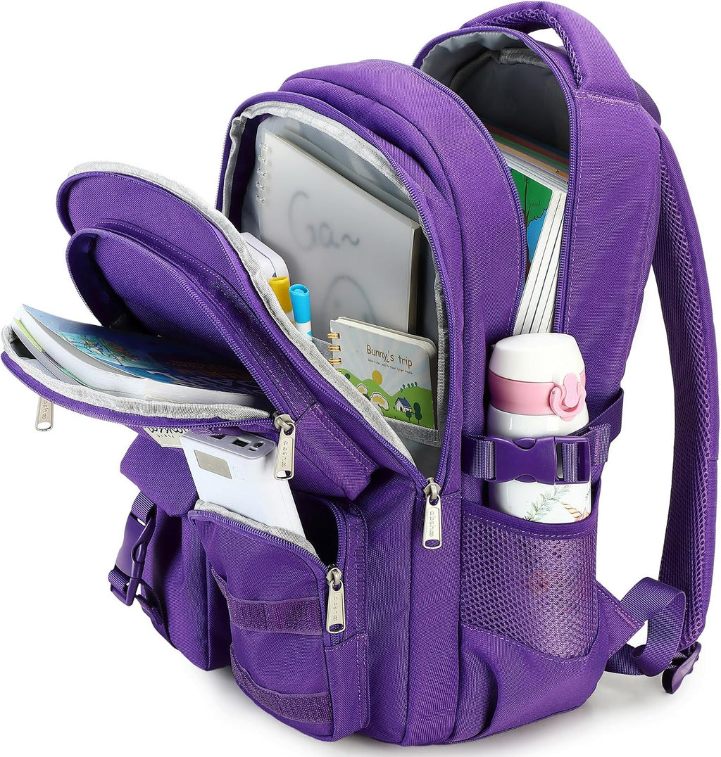 Large Heavy Duty Backpack for School College Bookbag Casual Multi Pocket Travel Backpacks