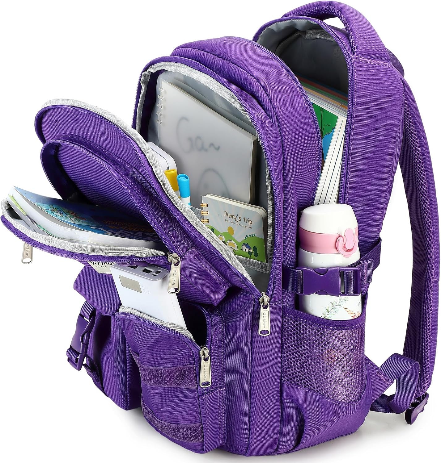 Large Heavy Duty Backpack for School College Bookbag Casual Multi Pocket Travel Backpacks