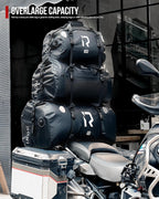 Motorcycle Dry Bag, Waterproof Duffel Bag with Roll-Top Closure | 30L Motorcycle Tail Bag, Fully Waterproof, Wet-Dry Storage, Quick Mounting, Air Valve, MOLLE, Reflective Trim