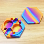 110Ml Silicone Wax Concentrate Container Multi-Compartment Non-Stick Jar (Rainbow)