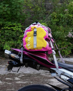 Motorcycle Dry Bag, Waterproof Duffel Bag with Roll-Top Closure | 30L Motorcycle Tail Bag, Fully Waterproof, Wet-Dry Storage, Quick Mounting, Air Valve, MOLLE, Reflective Trim