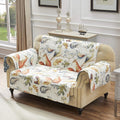Greenland Home Willow Reversible Slipcover - Furniture Protector - Loveseat - Natural
