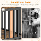 Dog Crate Furniture, Wooden Dog Kennel with Storage, Indoor Pet Crate End Table, Two-Tier Small Dogs House, Chew-Proof, for Living Room, Bedroom, Black and Rustic Brown DC01BR