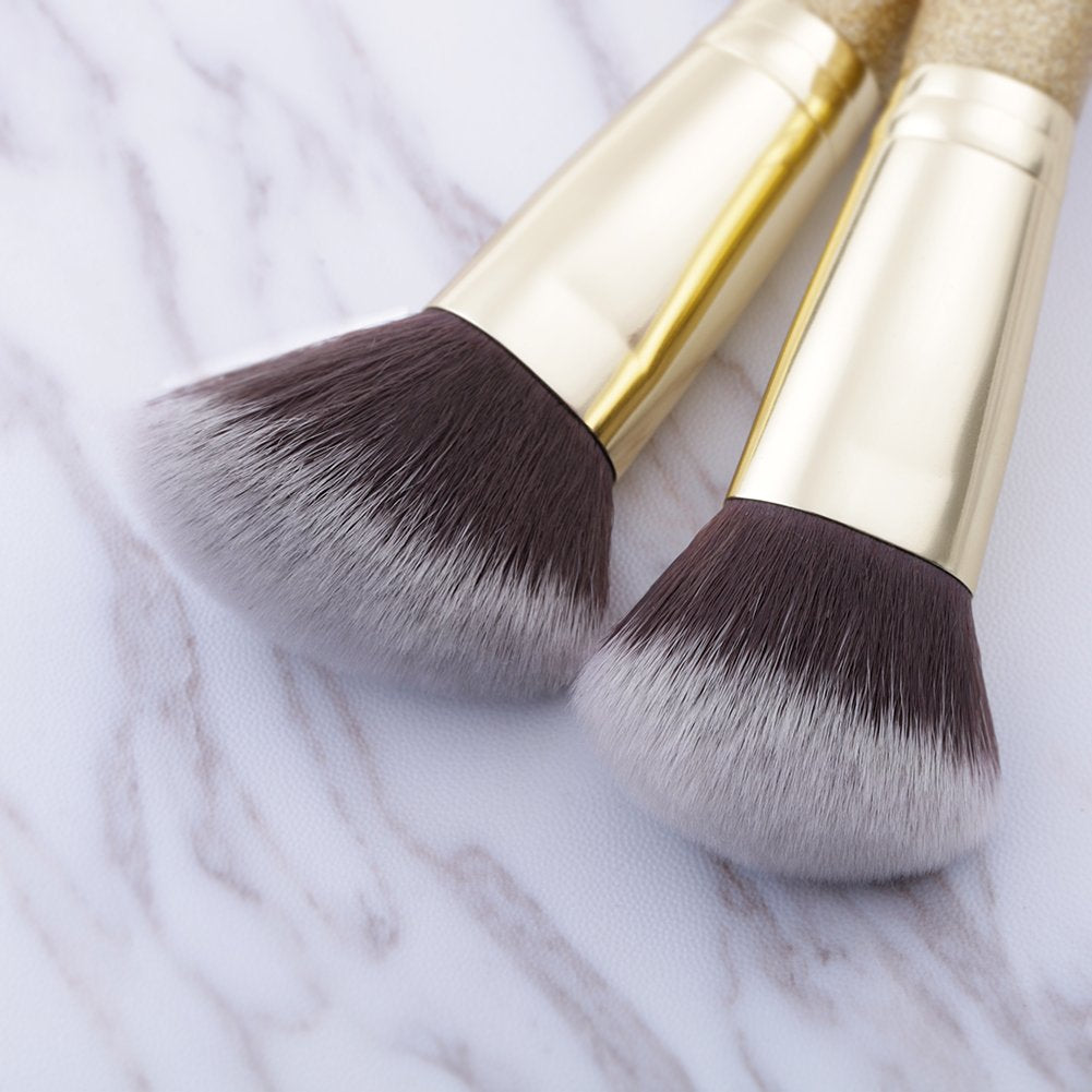 Double Ended Makeup Brushes | 2Pcs Dual-Ended Cream + Powder Brush,Makeup Brush for Creating a Gorgeous, Airbrushed-Looking Complexion